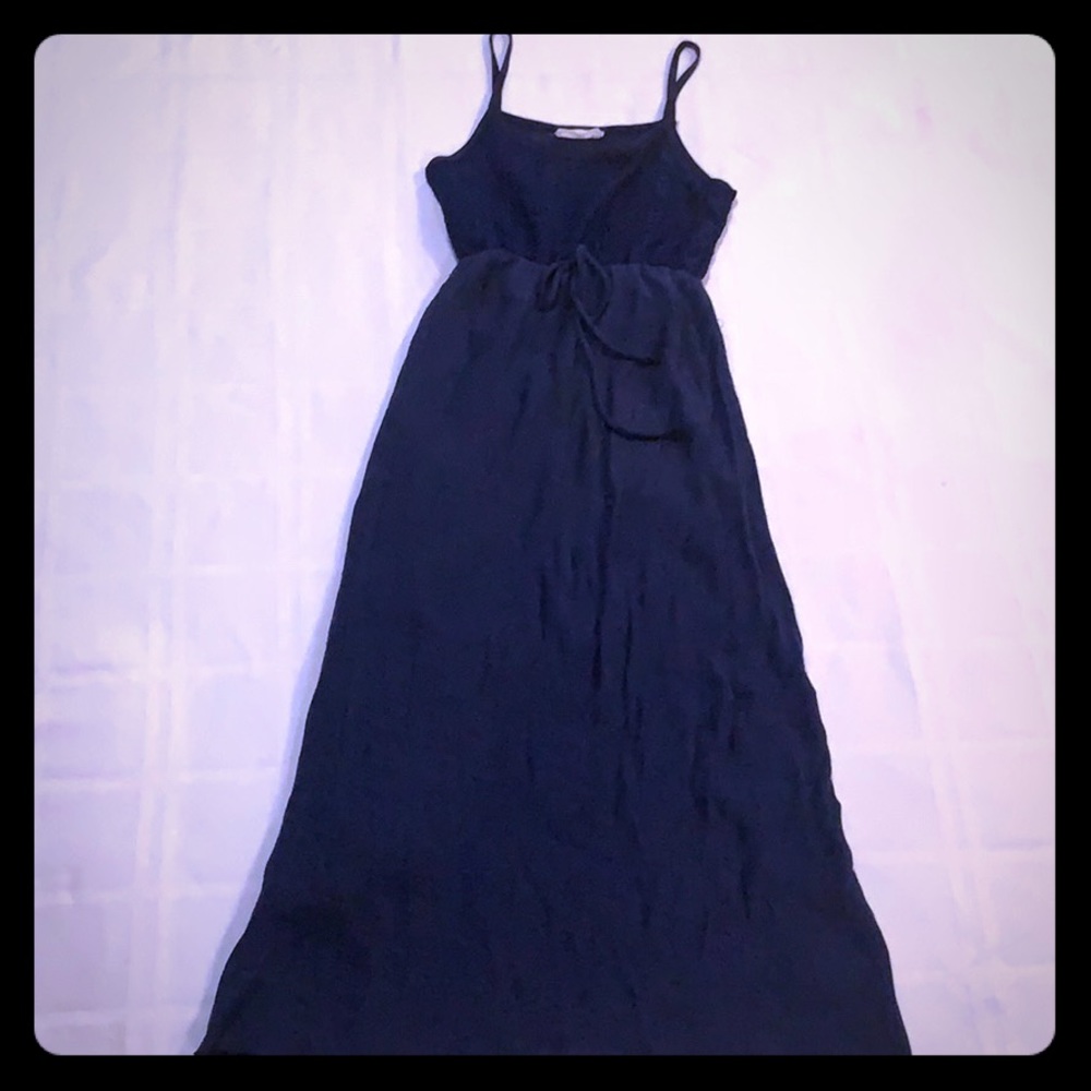 A blue dress